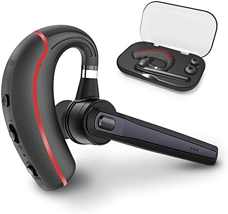 Wireless Headset, Hands Free Wireless Earpiece V5.0 with Microphone and Mute Key for Business/Office/Driving Calling, Support Siri/Google/Cortana Voice Assistant