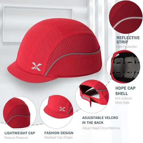 Gorra de seguridad ligera con micro ala y protección de cabeza resistente 5