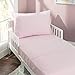EVERYDAY KIDS 4 Piece Toddler Bedding Set - Includes Comforter, Flat Sheet, Fitted Sheet and Reversible Pillowcase - Solid Pink