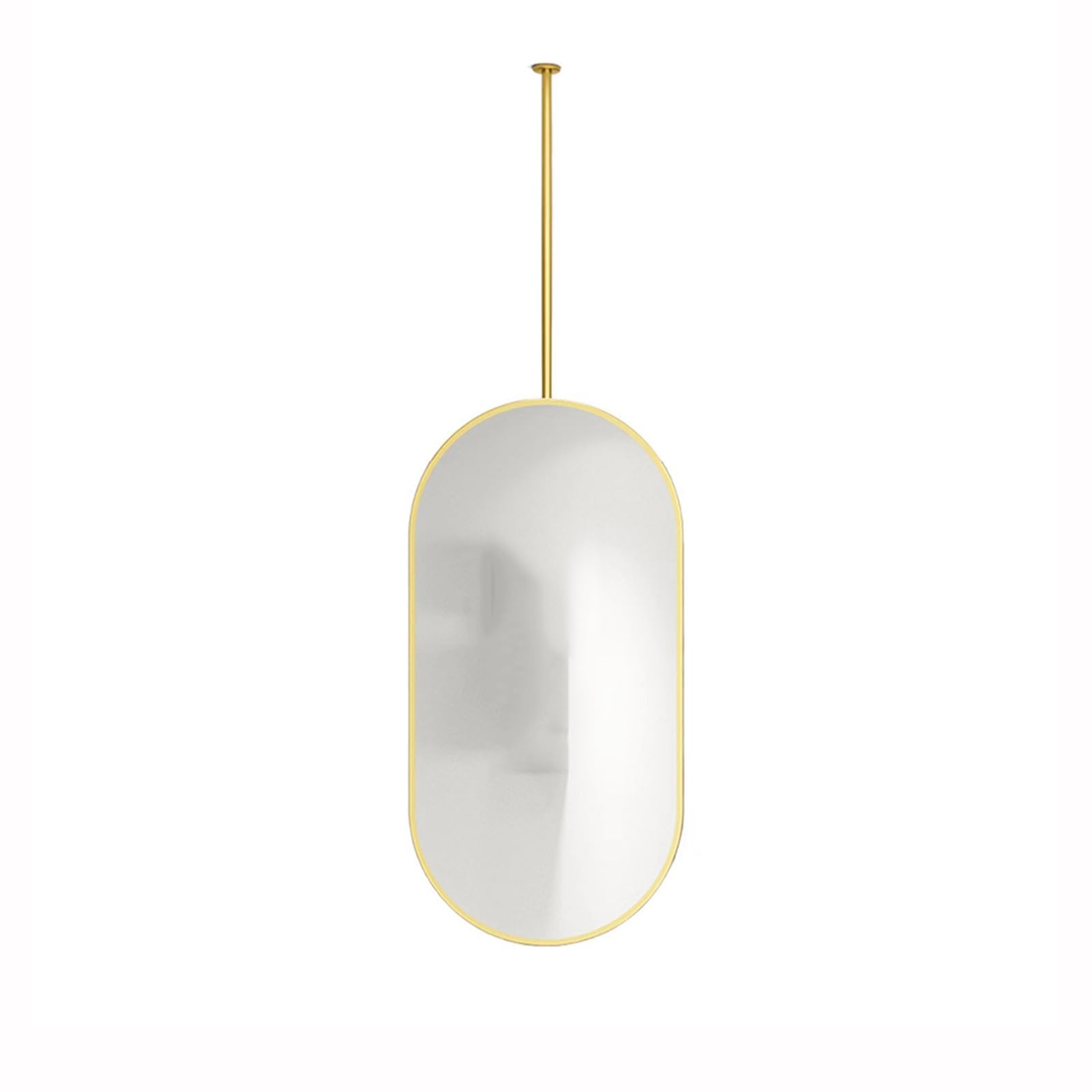 Miroir ovale mural doré anti-éclatement pour sécuriser votre chambre