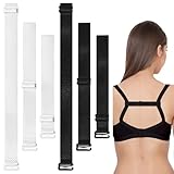 Tyqour 6 Pcs Bra Strap Holder Adjustable Invisible Bra Straps Bra Hooks for Racerback Bra Accessories Bra Strap Clips for the Back - Image 1