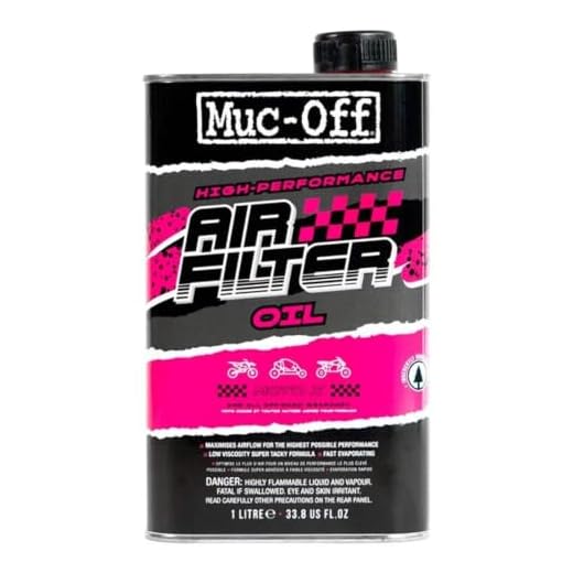 Muc-Off Air Filter Oil, 1 Liter - Advanced Motorcycle Oil for Foam Air Filters - Engine Filter Oil for Motocross, MX, Dirt Bike