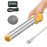 Memoryee Immersion Water Heater 2000W Portable Electric Stainless-steel Heaters with Guard CoverSubmersible Home Instant Water Heater with and for Travel Camping Hot Bathtub Mini Inflatable Pool