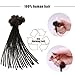 IXIMII 4 inch Dreadlock Extensions Human Hair 0.4cm 20 Strands Natural Black Handmade Permanent Locs Extensions Soft Human Dreads with Comb and Needle for Men Women Kids
