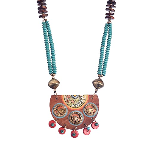 Image of AAKRITI ART CREATIONS Handcrafted Tribal Dhokra Necklace Collection | Royal, Pharaoh & Butterfly-Inspired Artisan Brass Statement Jewelry | Ethnic, Elegant & Artistic Necklaces for Women