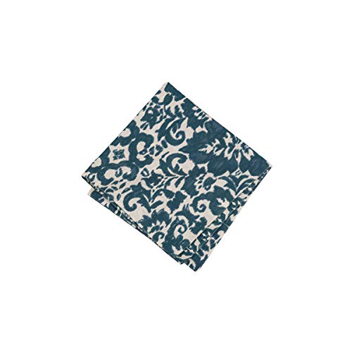 C&F Home Madison Adriatic Napkin Set of 6 Oversized Cotton Floral Geometric Dinner Napkin Cloth for Table Decor Napkin Set of 6 Blue