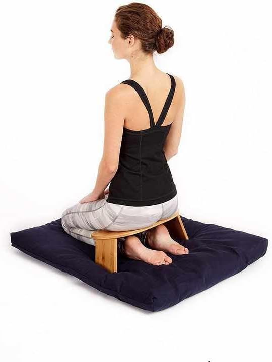 Zafu Meditation Bench Prayer Stool Metal Frame Yoga Stool