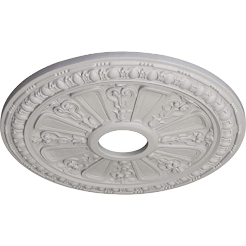 Image of Ekena Millwork CM18RAUWF Raymond Ceiling Medallion, Ultra Pure White