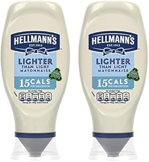 Hellmann's Lighter than Light 100% recycled plastic bottle Mayonnaise light mayo for sandwiches, wraps and salads 430 ml (Pack of 2)