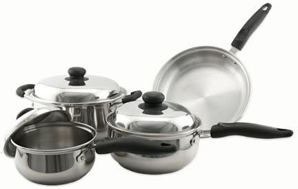 Juego de utensilios de cocina clásicos de acero inoxidable, utensilios de cocina de 7 piezas