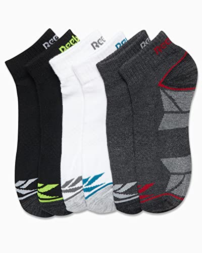 Reebok Meias Básicas Acolchoadas Conforto para Meninos (pacote com 6)