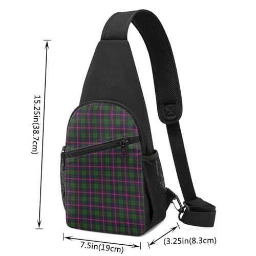 Crossbody Sling Backpack Urquhart Modern Tartan Shoulder Chest Bag Daypack for Traveling Sport4