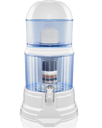LeDoux Waters Water Filter Dispenser-64Cup Large 4Gallon Countertop Filter System Transform Tap Water to Premium Crystal Clear Alkaline Mineral Drinking Water-Exclusive 8Step Purification System