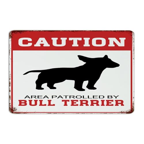 Panneau Bull Terrier en métal de 30,5 cm pour déco intérieure et cuisine d'homme
