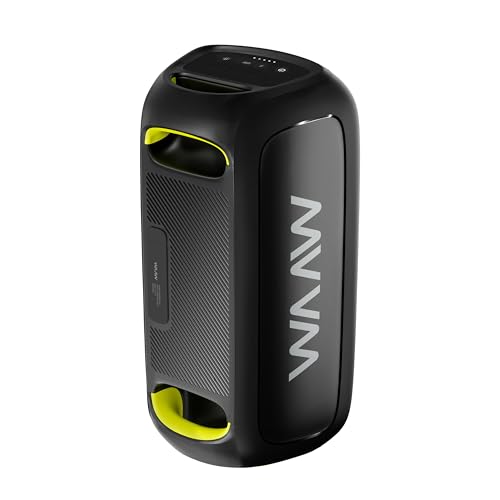 WAAW by ALOK Caixa de Som INFINITE 100 Bluetooth, Tipo Torre, Até 14h de Autonomia, 4 Alto-Falantes, TWS, 100W RMS glide