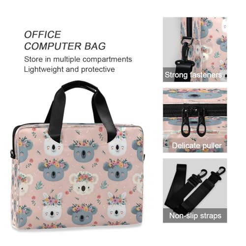 Bolso maletín para laptop con diseño de koala y conejo miniatura 6