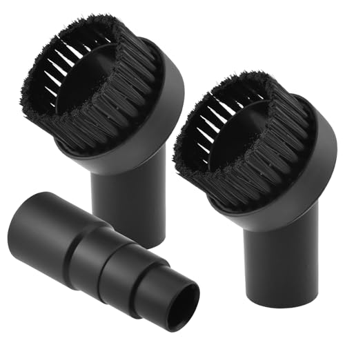ZDRU 2 Pcs Black Round Vacuum Brush, 1-1/4