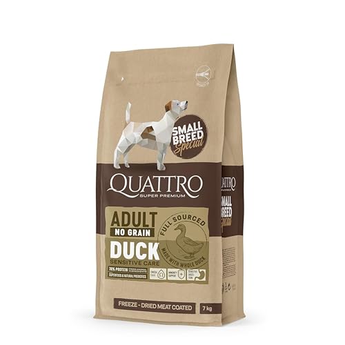 Image of Quattro Super Premium Adult Dog Food for Mini Breeds - Duck, 7 kg