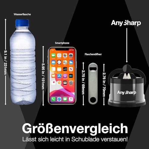 AnySharp Pro Metal Messerschärfer, PowerGrip-Saugfuß, Wolfram – Ansicht 6