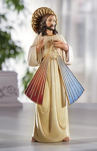 Figurilla católica tallada y pintada a mano 8 pulgadas miniatura 2