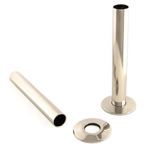 Nwt Direct Polished Nickel 130Mm Pipe Sleeves/Shrouds/Covers & Collars (Pair)