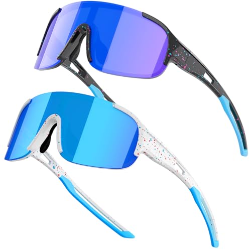 IKTOD 2-Pack Youth Baseball Sunglasses UV400 Boys Girls