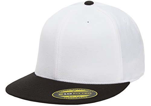 Flexfit Premium 210 Fitted Flat Brim Baseball Hat w/THP No Sweat Headliner Bundle Pack