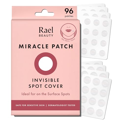 Rael Pimple Patches Miracle Invisible Spot Cover - Korean Skincare Hydrocolloid Acne Spot Treatment Patch Face Stickers Vegan & Cruelty Free 2 Sizes (96 Patches)