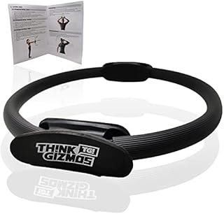Think Gizmos XN017 - Double Handled Pilates Ring Magic Fitness Circle - Resistance Exercise Equipment - Ideal for Yoga, Physical Therapy & Toning Muscles