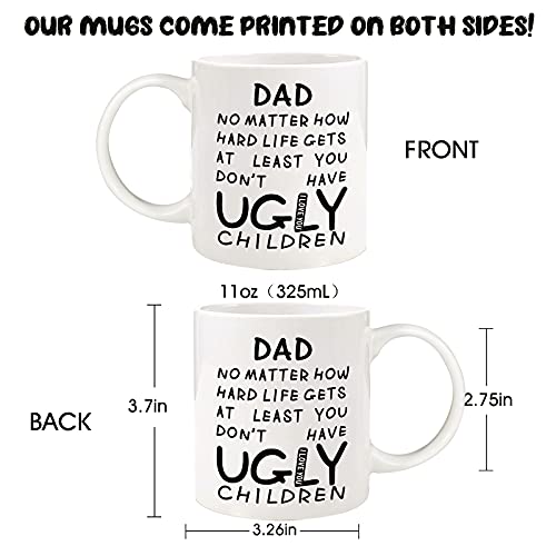 Fathers Day Dad Gifts from Daughter Son Wife: 11oz Funny Coffee Mug for Father,Unique Christmas Presents for Dad Husband Men Him,Heartwarming Retirement Anniversary Birthday Gifts for Daddy Stepfather