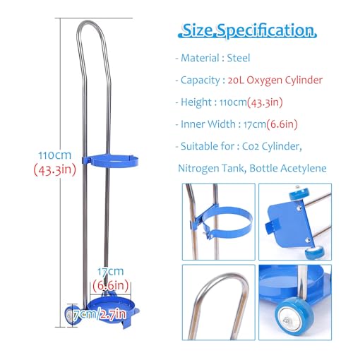 Chariot de transport pour bouteille de gaz avec support réglable - 3