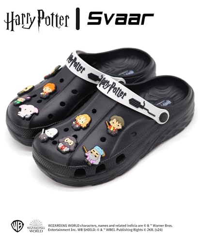 Image of SVAAR x Harry Potter Men's Magical Clogs with 10 Authentic Harry Potter Charms Included and Adjustable Back Strap