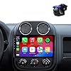 10.2 Inchs Car Stereo Radio Upgrade for Jeep Compass Patriot 2010 2011 2012 2013 2014 2015 2016 with Wireless CarPlay/Android Auto/SWC/Touch Screen/Android12/GPS Navigation/HD Backup Camera