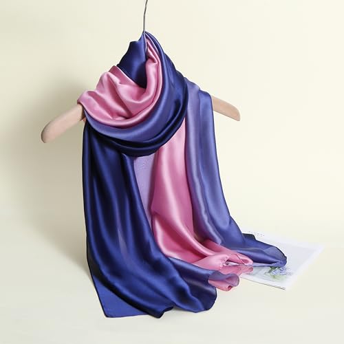 Image of MALINA Women's Polyester Silk Satin Stole Scarf - Soft Lightweight Fashion Wrap, Elegant Floral & Gradient Design, summer stole,Scarf For Women,Premium Stole,Large Size 180x90 cm'