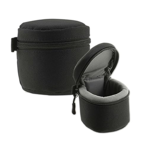Navitech Black Water Resistant Camera Lens Protective Case Pouch - Compatible With Samyang AF 24mm F/2.8 FE Lens