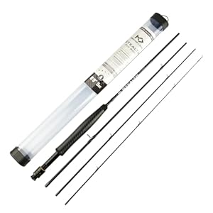 Fly Fishing Rods, Portable 4 Pieces Fishing Rod with IM8 Graphite Blank, EVA Carbon Grips Fly Pole Tube