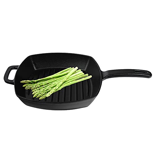 Megamaster 10.25-Inch Square Cast Iron Griddle Pan, Bbq Accessory, Camping Grill Acessory, Perfect For Searing Steak And Grilling Vegetables, 630-0010P #TOP4