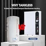 Upgrade Tankless Water Heater Electric 9KW 240V, On Demand Instant Endless Hot Water Heater with Self Modulates to Save Energy Use (White-27KW) - Image 4