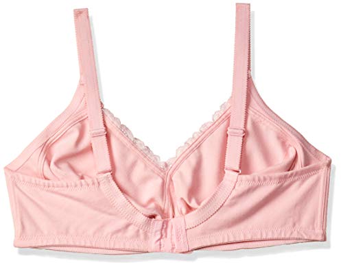 Image of Jockey ES19 Women's Wirefree Non Padded Super Combed Cotton Elastane Stretch Full Coverage Plus Size Bra with Lace Styling and Adjustable Straps