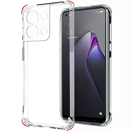 Image of TheGiftKart Back Cover Soft Case for Oppo Reno 8 5G | Best Camera Protection | Inbuilt Dust Plugs & Anti-Slip Grip | Ultra Clear Slim Case Cover for Oppo Reno 8 5G (Silicone, Transparent)
