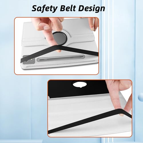 Image of TGK 360 Rotatable Smart Flip Cover for Lenovo Idea Tab Pro 12.7 Inch 2025 TB-373FU TB-375FC Tablet Case (White)