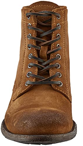 Image of Frye Tyler Lace Up Boots for Men Crafted from Soft Vintage Leather with Blake Construction, Burnished Toe and Heel, and Rubber Inserts on Leather Soles - 5 inch Shaft Height