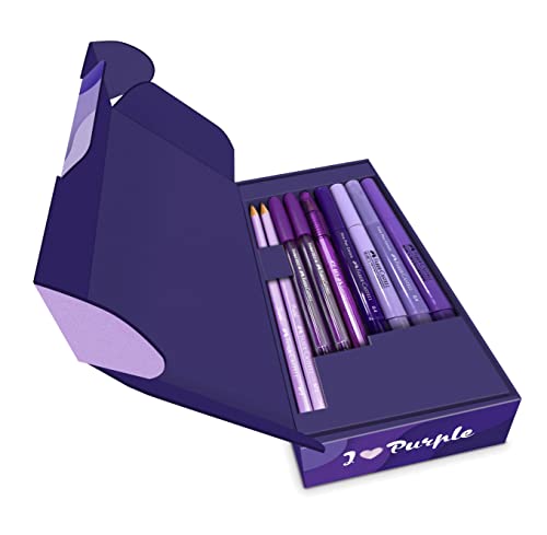 Kit Purple Lover para presente, Faber-Castell, KIT/PURPLEL, Edição Limitada, 9 peças