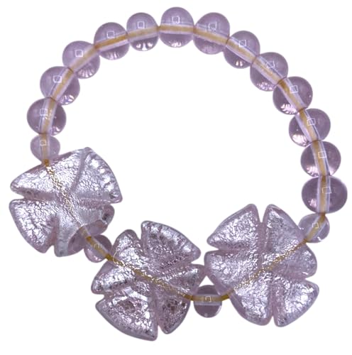 Bracelet verre antique Murrina rose : fini les bijoux qui ternissent, l'acier durable