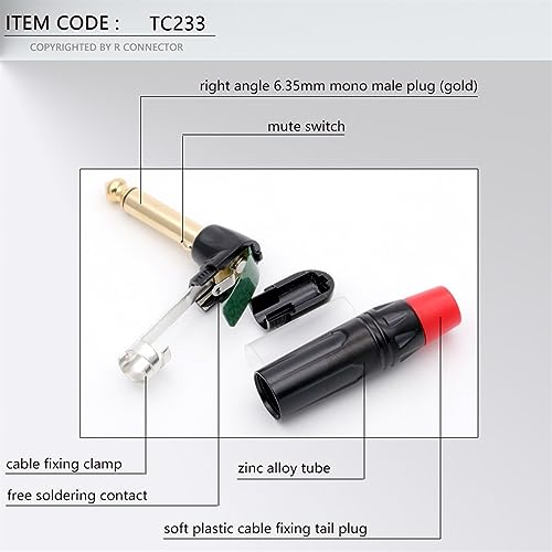 Conector de cable 1/4 pulgadas para optimizar el espacio de tu pedalera de guitarra 4