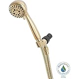 Delta Faucet 5-Spray Touch-Clean Hand Held Shower Head with Hose, Polished Brass 75503PB