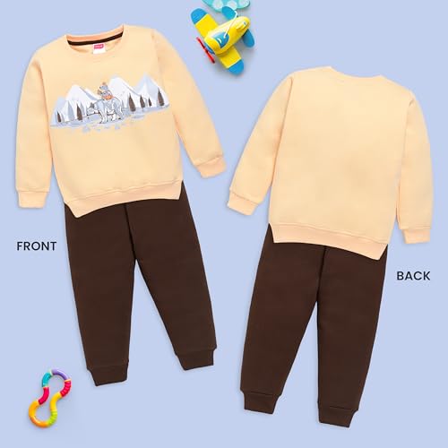 Image of LuvLap Baby Girls Full Sleeve Sweatshirt & Pyjama Set