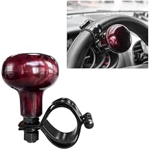 KVAEY Steering Wheel Spinner Knob, Automotive Ball Power Handle for Car Steering Wheel, Steering Wheel Power Knob for Most Cars Semi Trucks Tractors Boats, Car Accessories Brown
