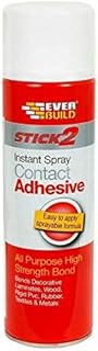 Everbuild Stick 2 Spray Contact Adhesive 500ml Wood Concrete Metal Plastic Glue