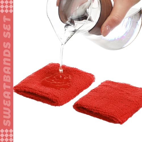 Image of Bememo 24 Pcs Wrist Sweatbands Bulk Sports Wrist Bands for Men Women Breathable Athletic Tennis Wristbands Stretchy Absorbent Cotton Terry for Basketball, Baseball, Gym, Working Out
